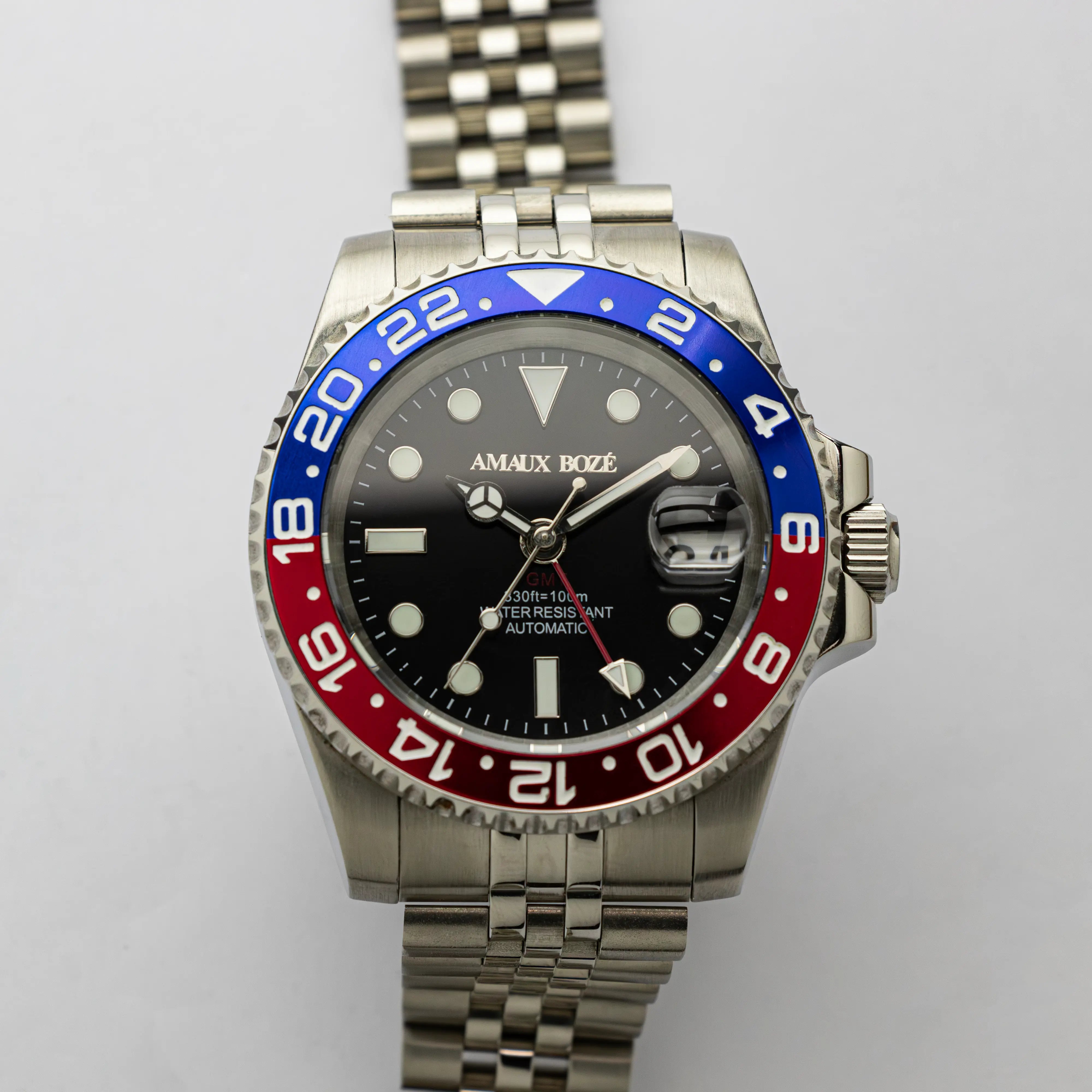 Itacah Blue/Red GMT Watch - Jubilee Bracelet